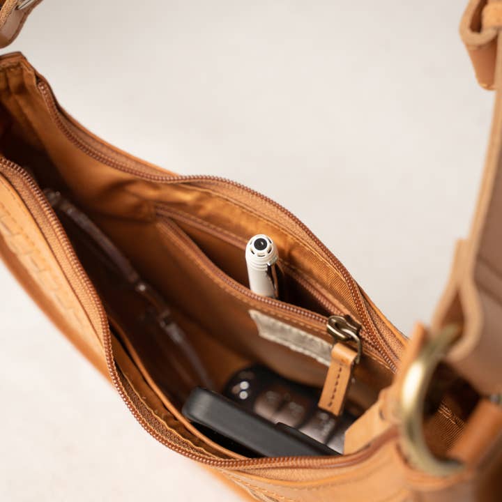 Elevate - Wholesale Crossbody Bag - Women's - Woven Priya Crossbody | 3-in-1 Leather Crossbody6