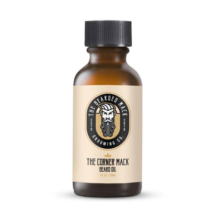 The Corner Mack Beard Oil - Citrus Cologne for wholesale by The Bearded Mack Grooming Co