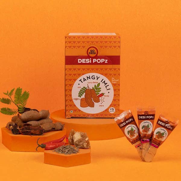 India shopping – wholesale Hårt godis – Tangy Imli Popz | 100% Naturlig - Tamarind, Kryddor & Jaggery | Handgjord | 50 st - 400 g