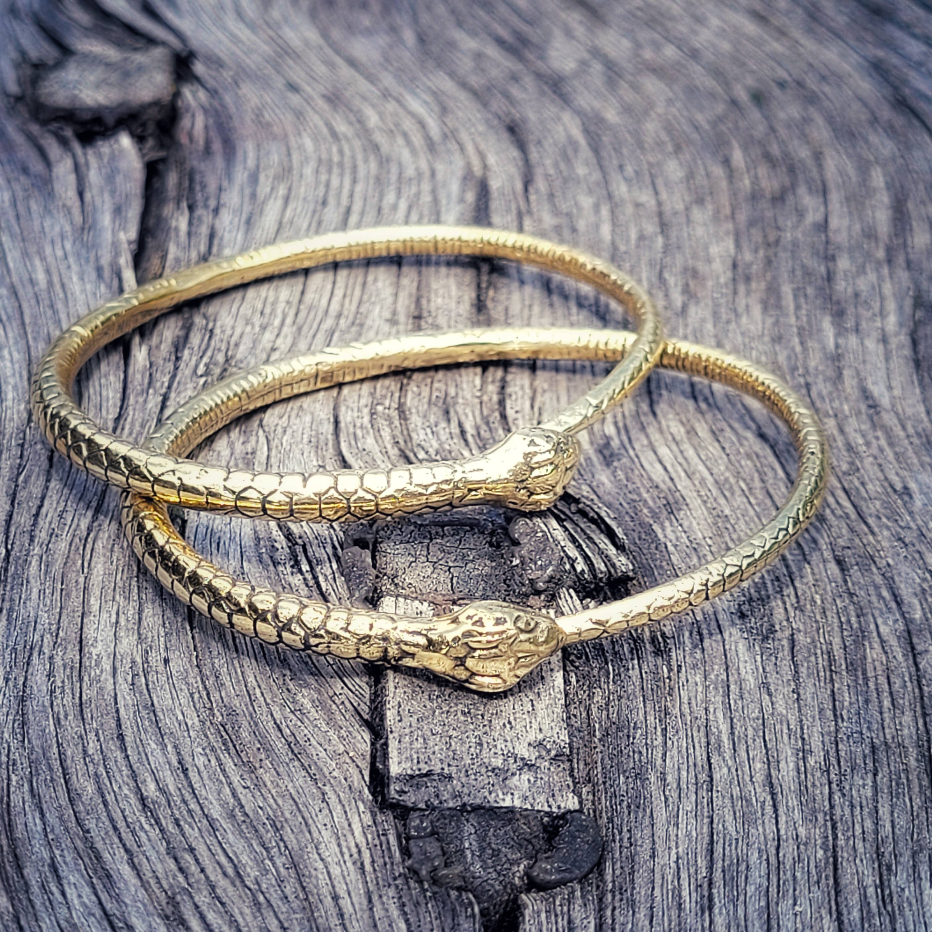 Bisjoux - Vendita all'ingrosso Bracciale a polsino - Bracciale rigido in ottone serpente serpente fatto a mano5