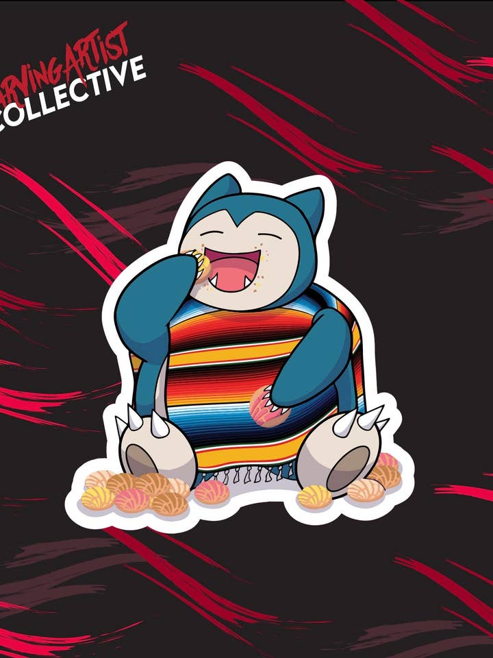 Snorlax avec Pan Dulce pour la vente par The Starving Artist
