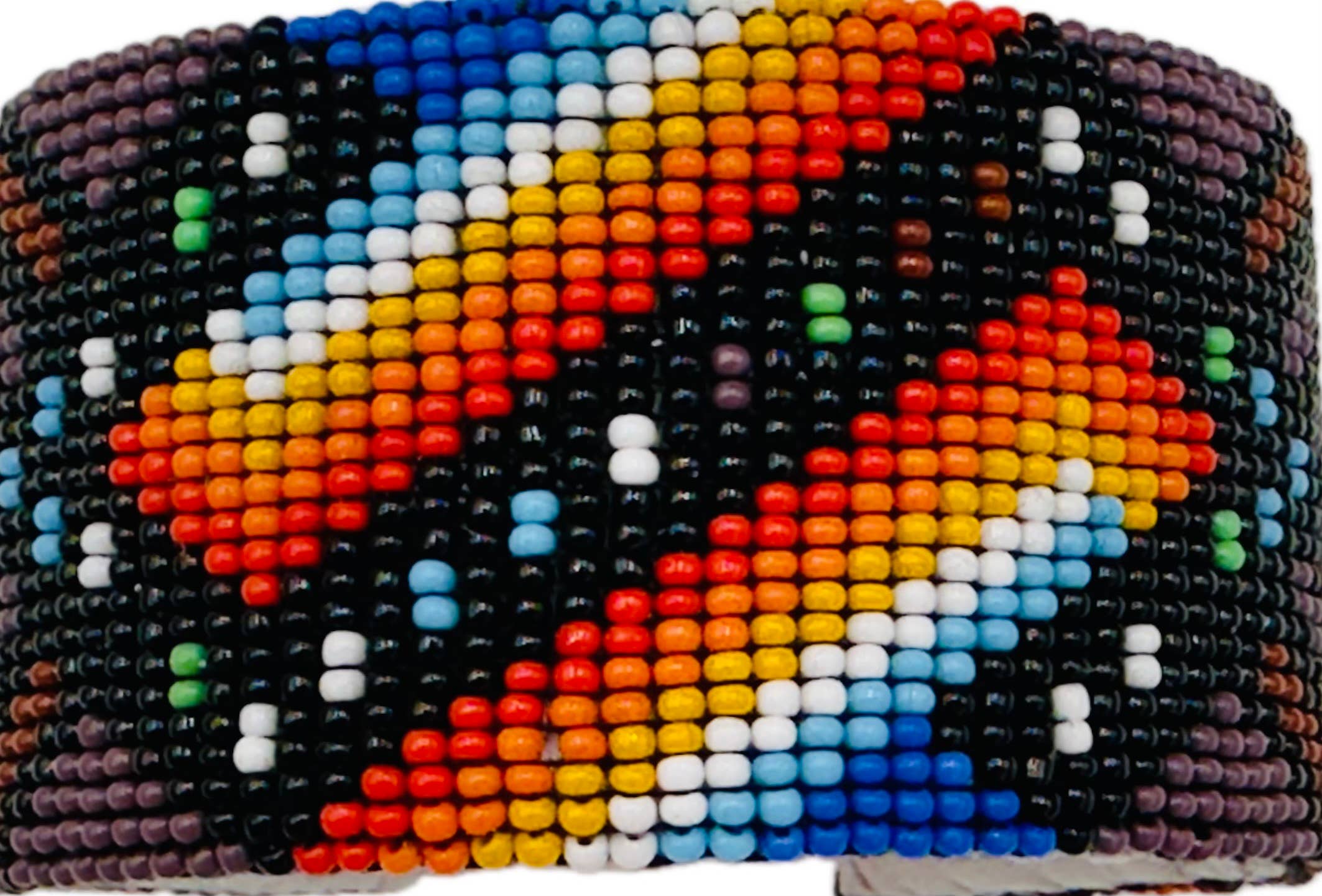 BEADS CORNER – Pulseira de punho por atacado – Pulseira rígida artesanal com missangas multicoloridas roxas3