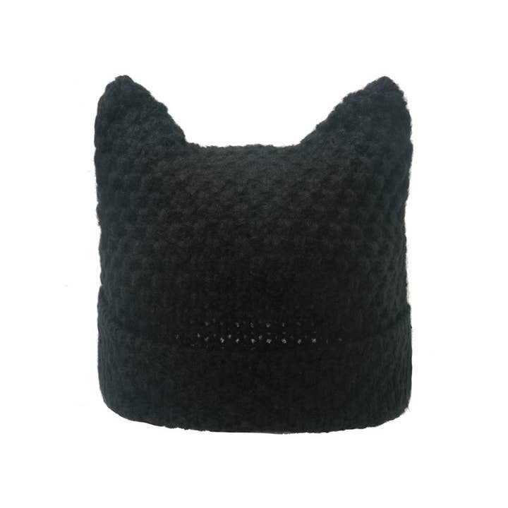 Comely Fashion - Wholesale Beanie - Women's - Cute Cat Ears Stripe Knitting Beanie Hat