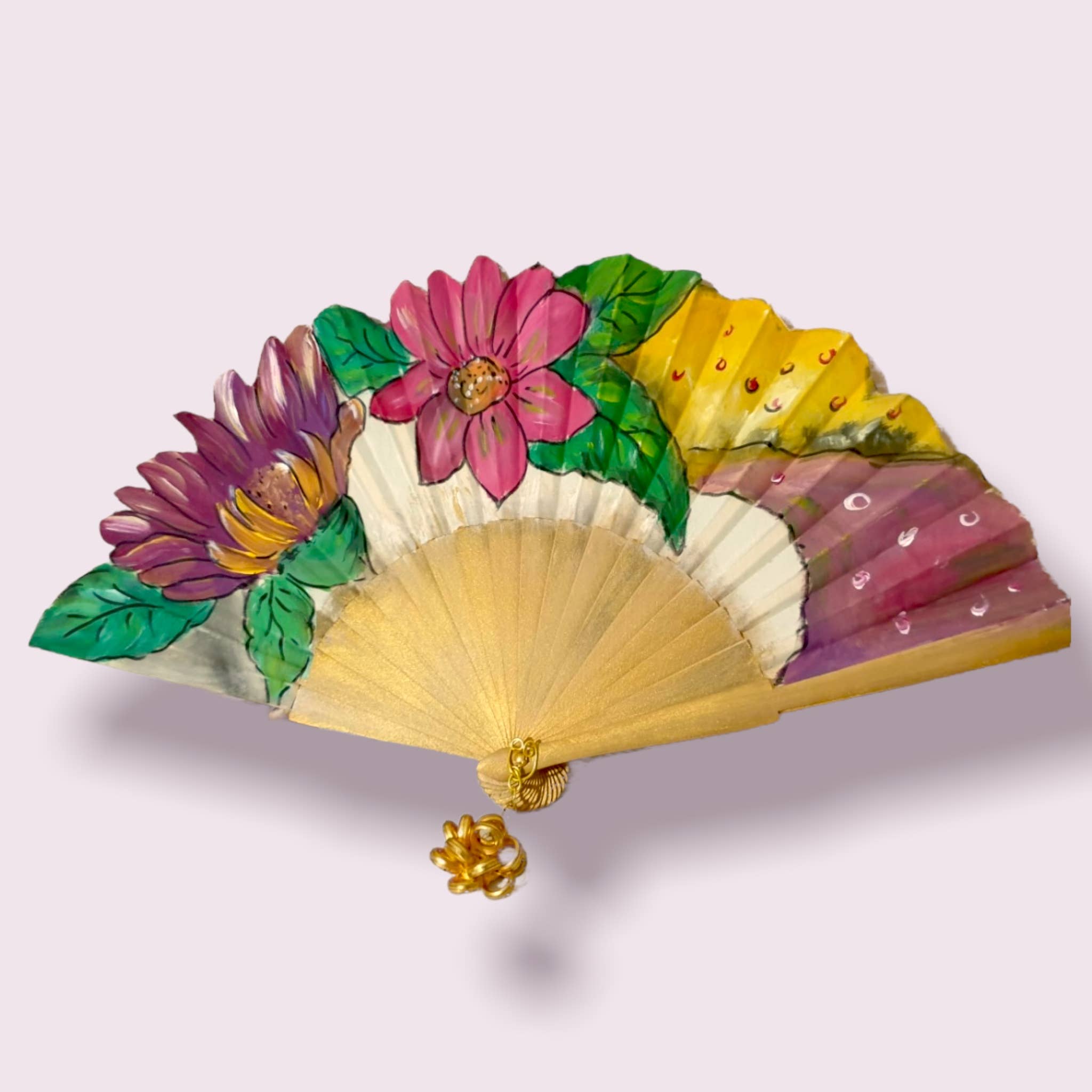 Arte e sfizio - Wholesale Handheld Folding Fan - Hand painted fans in fabric and wood23