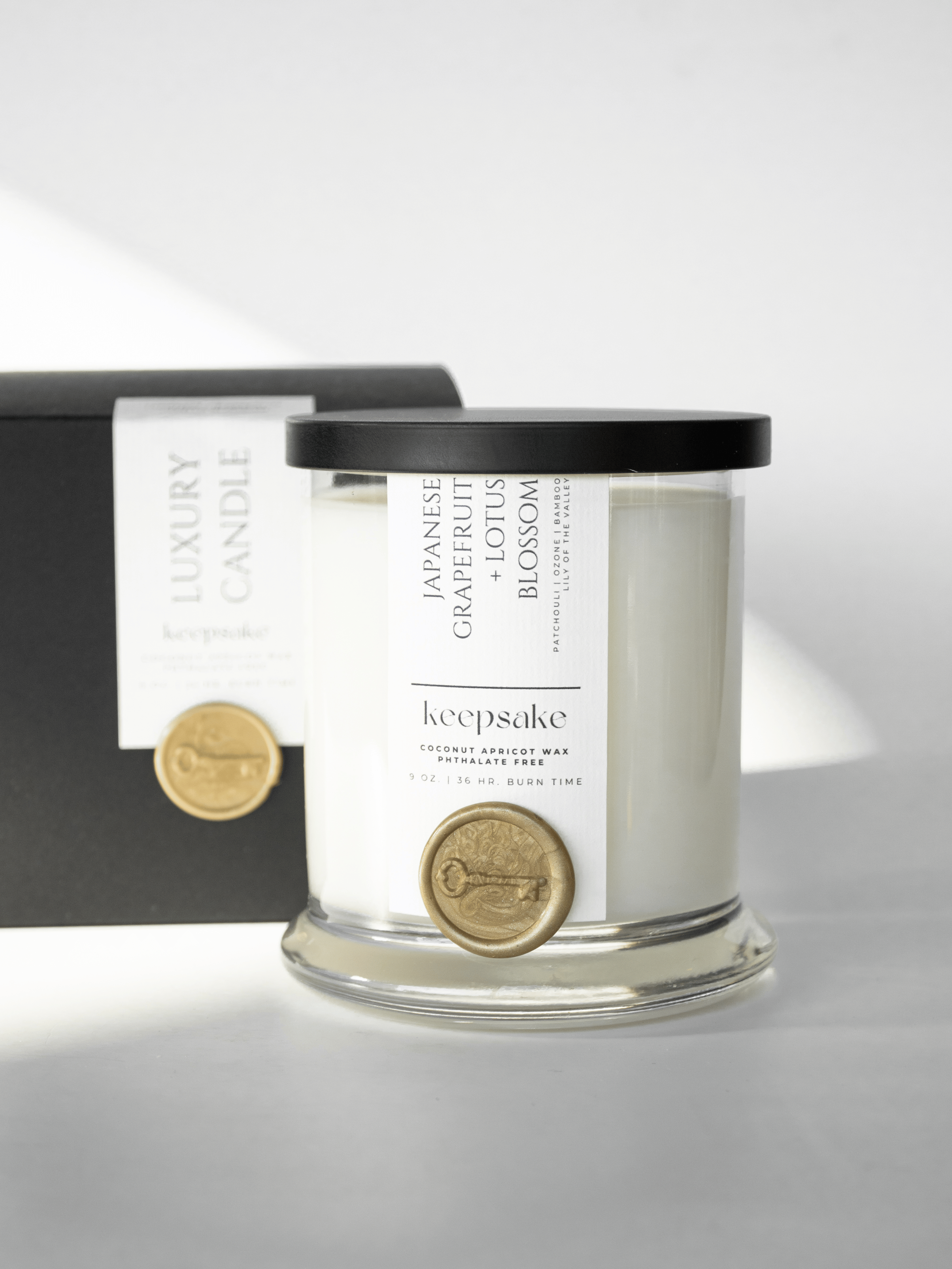 Keepsake Candle | Curated - Wholesale Jar/Filled Candle - 9 oz. Luxury Candle - Japanese Grapefruit + Lotus Blossom4