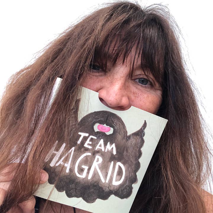 The Grey Earl – wholesale Everyday greeting card – TEAM HAGRID - Harry Potter movie funny wearable beard card3