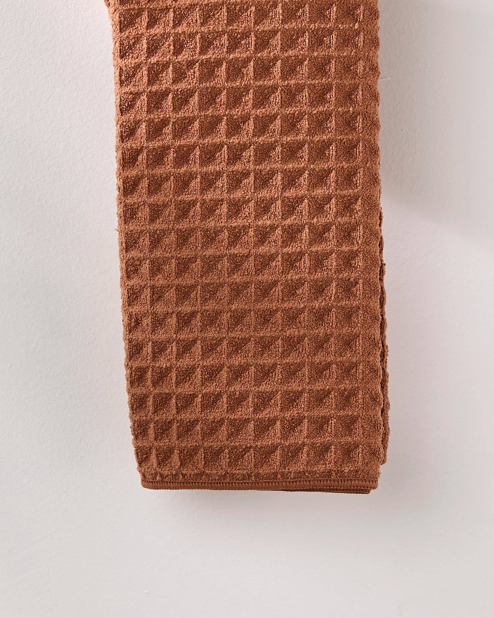 Geometry - Wholesale Hand Towel - Clay Waffle Hand Towel1