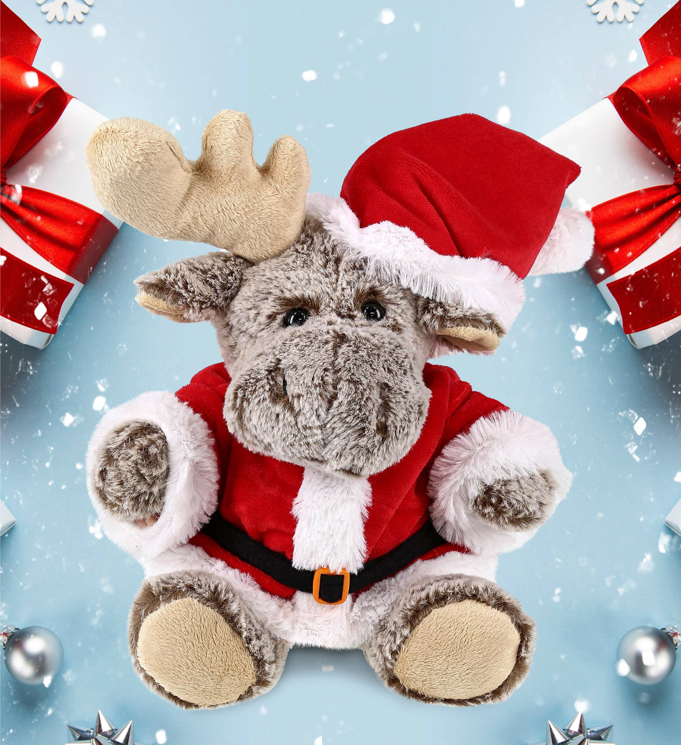 Cota Global - Wholesale Stuffed/Plush Toy - Kids & Baby - Plush Santa - Super-Soft Plush - Sitting Moose4