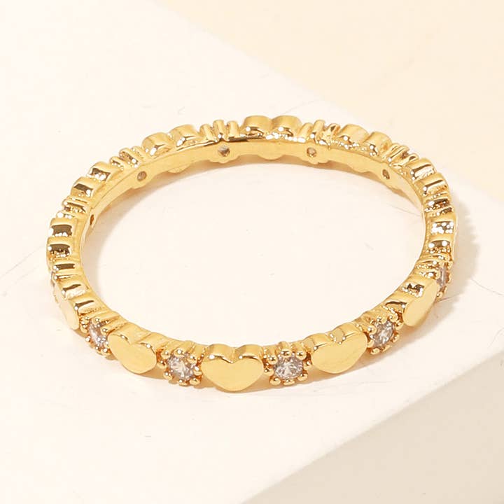 Bague en forme de cœur en strass pour la vente par Anarchy Street