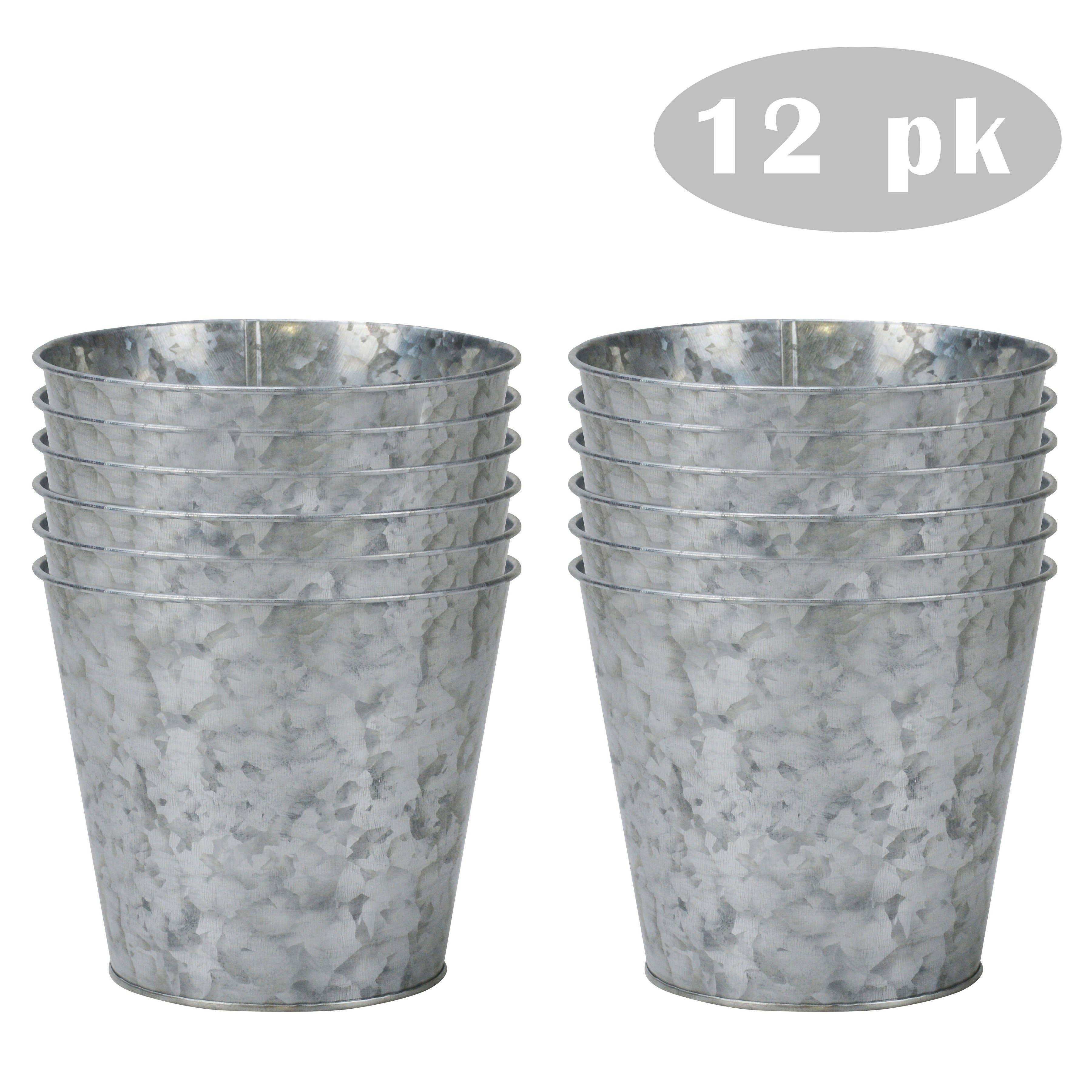 DAHO – Großhandel Blumentopf – 5,12 Zoll (13 cm) Metallblumentopf / Vase für Zuhause, Garten, Hochzeit, Außenbereich1