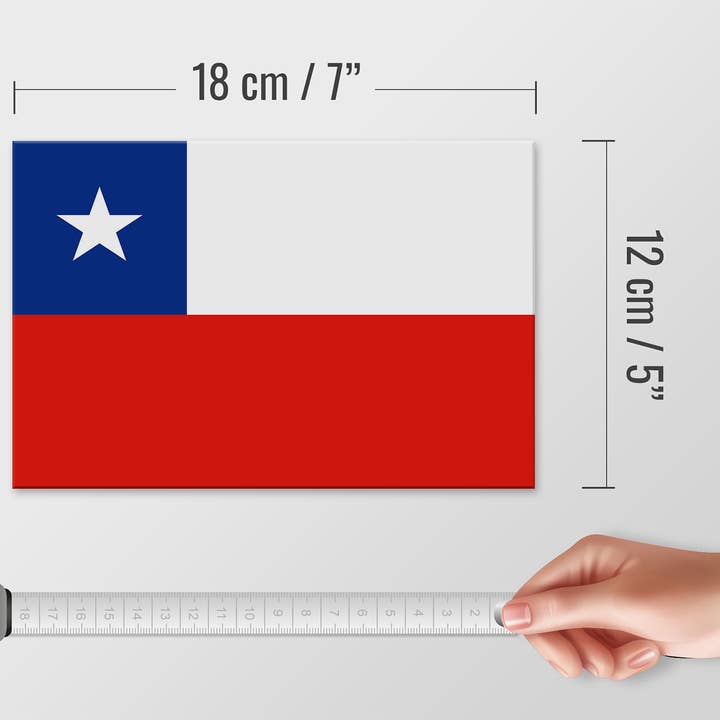 Femer - Wholesale Sign - Chilean flag wooden sign 18x12cm Flag of Chile decoration3