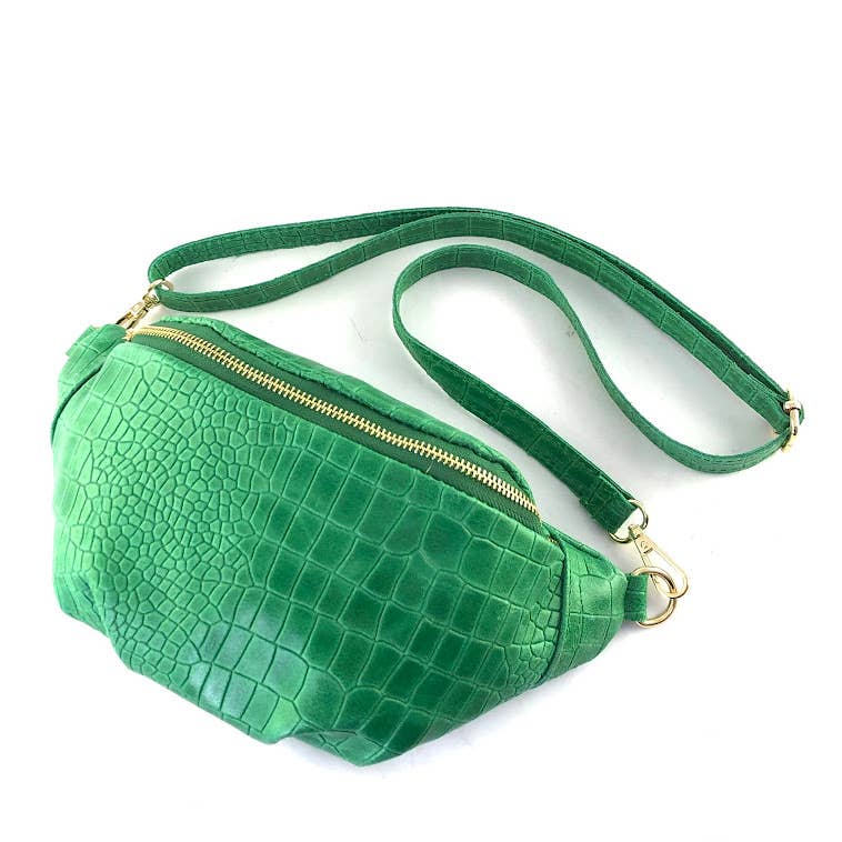 MILANO AMOUR - Wholesale Belt Bag - Women's - BASIKO MAT CROCO FANNY PACK5