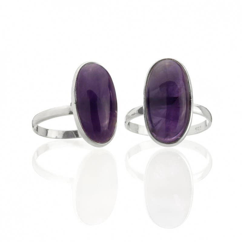UniArt - Wholesale Cocktail/Statement Ring - Silver Ring with Stone, Basic Oval0