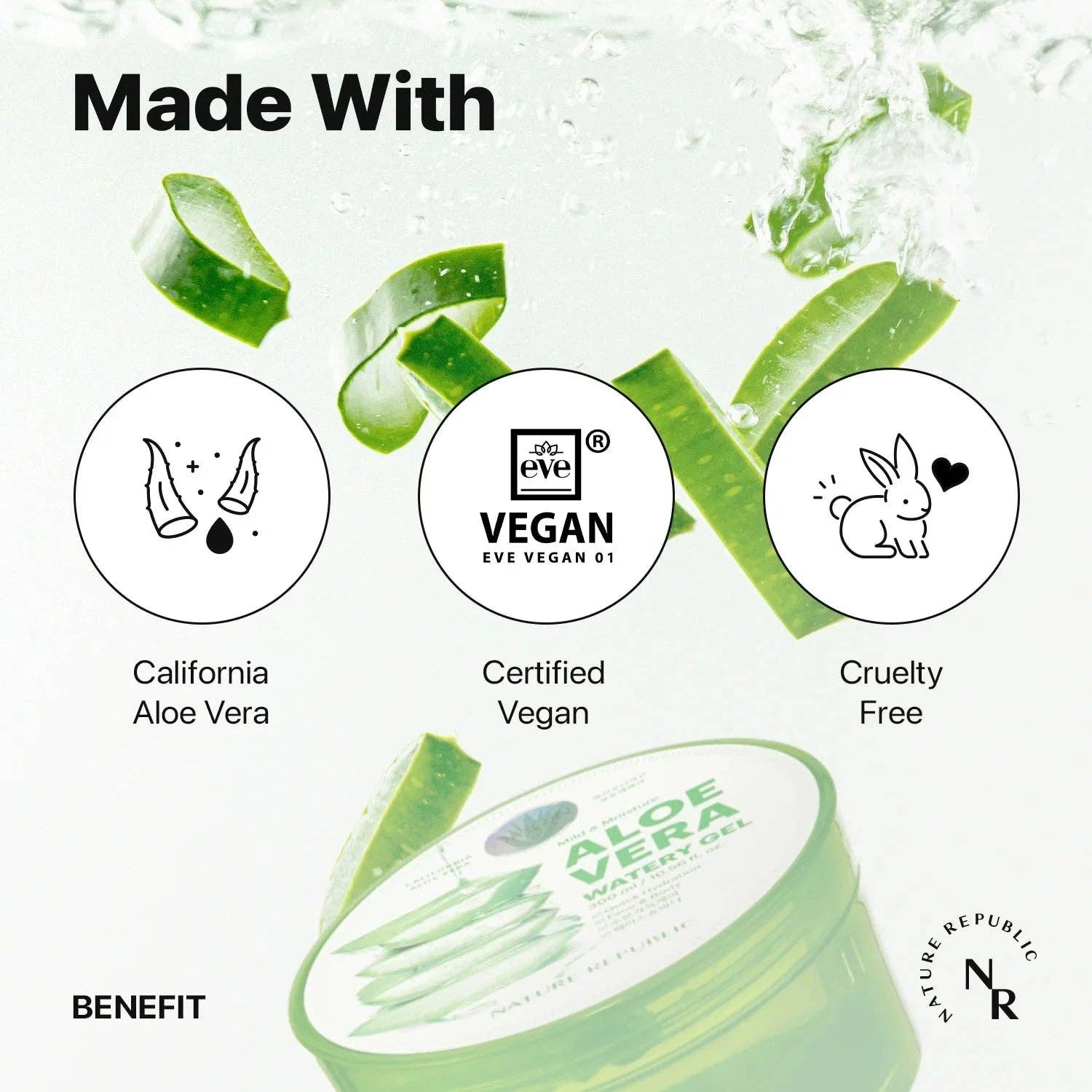 VIAI Beauty - Wholesale Aloe Spray/Cream - NATURE REPUBLIC Mild & Moisture Aloe Vera Watery Gel5