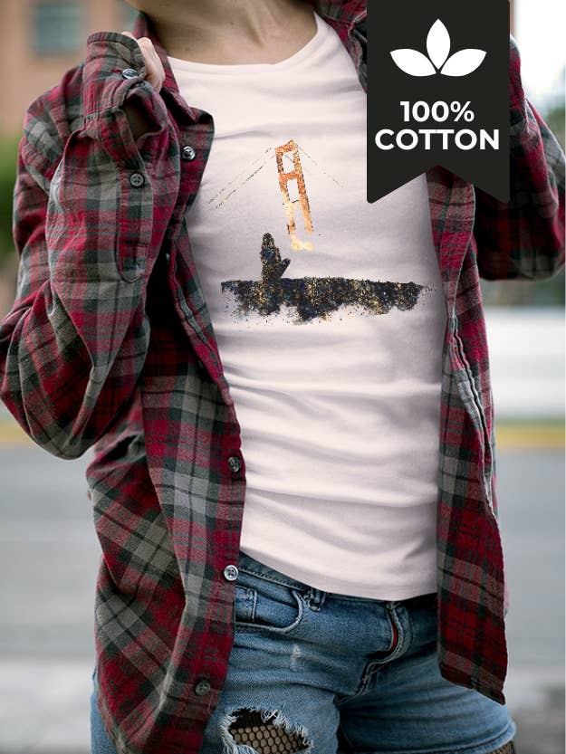 The Golden Gate - 100% Cotton San Francisco California Shirt for wholesale by Running With Wolves