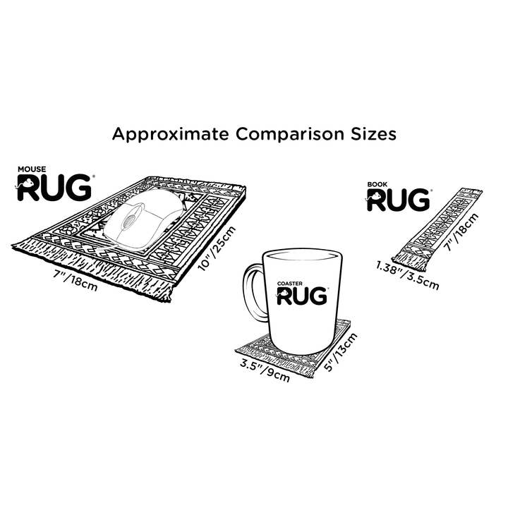 Mouse Rug – wholesale Coasters – 4 Pc CoasterRug Set Deep Blue Bergamo5