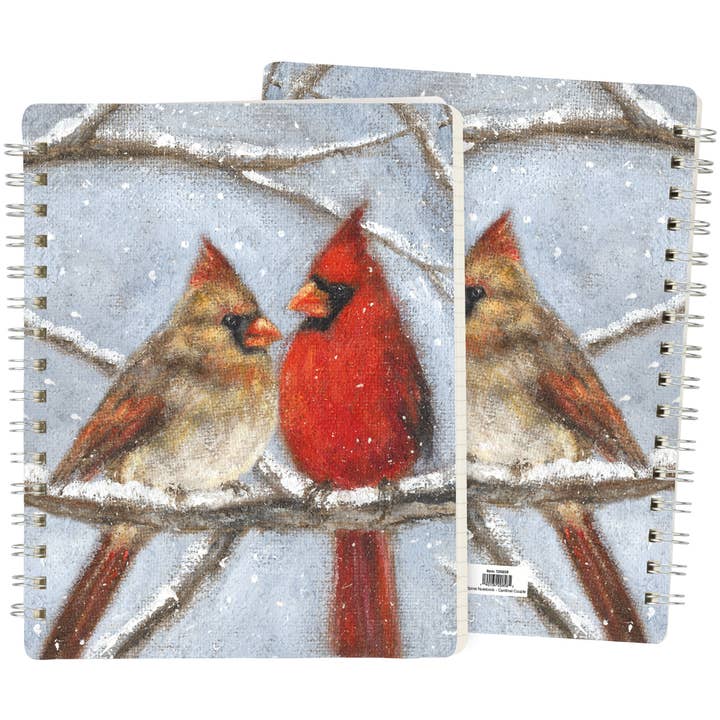 Cardinal Couple Spiral Notebook for wholesale by Primitives by Kathy