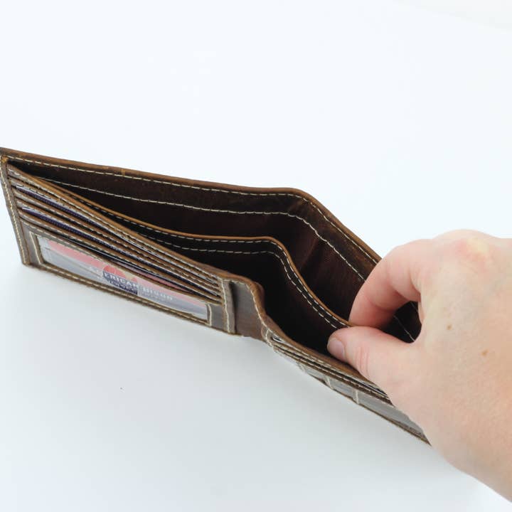 Leather Impressions Inc - Vente Portefeuille – homme - Portefeuille Hipster Hunter en cuir RFID 8020 pour hommes8