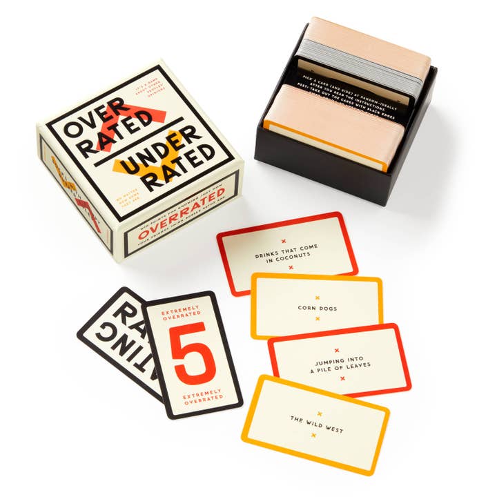 Chronicle Books - Wholesale Card Game - Brass Monkey Overrated / Underrated Social Game