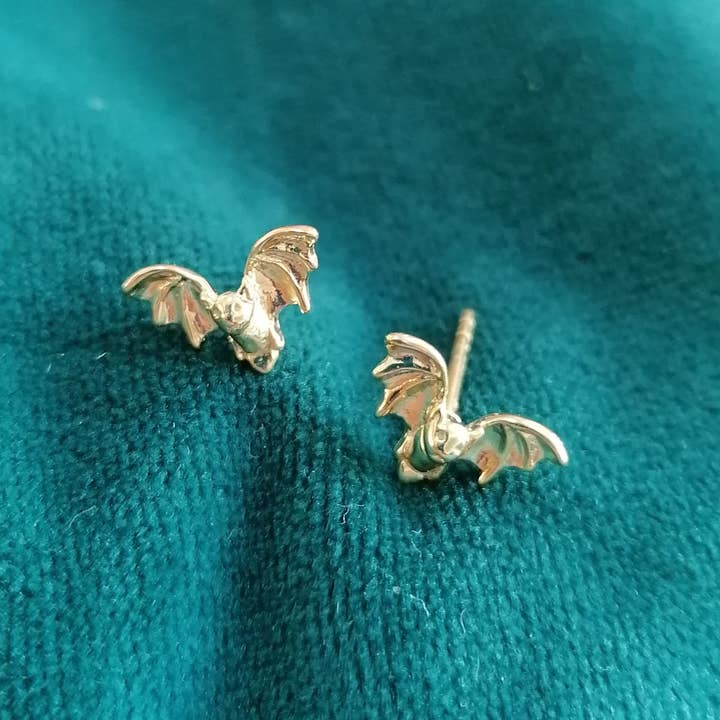 Scream Pretty - Recycled Sterling Silver Jewellery – wholesale Stud/post earrings – Bat Stud Earrings1