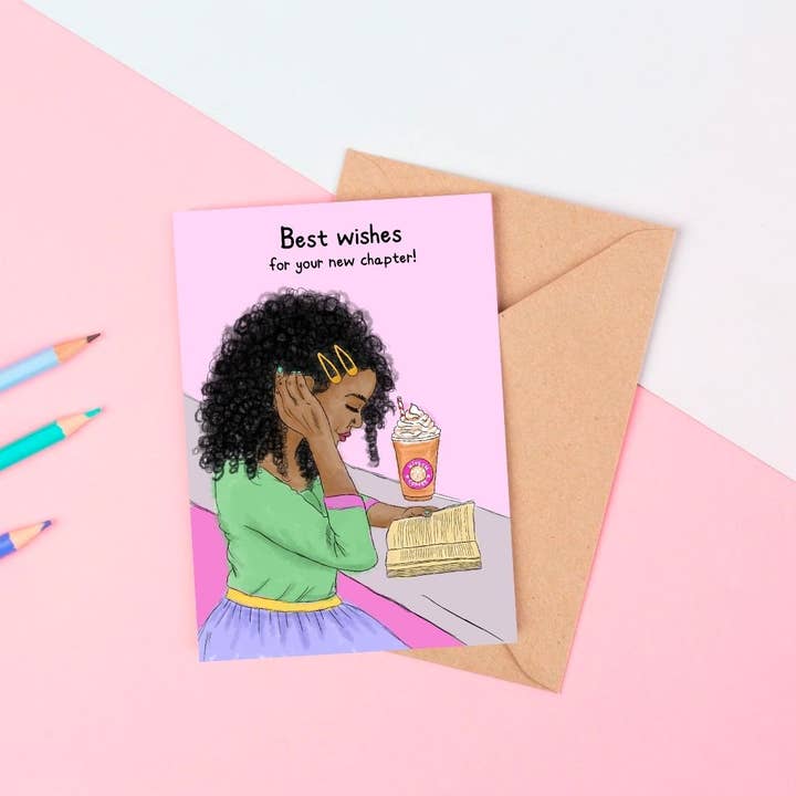 Carte Nouveau Chapitre pour la vente par KitsCH Noir