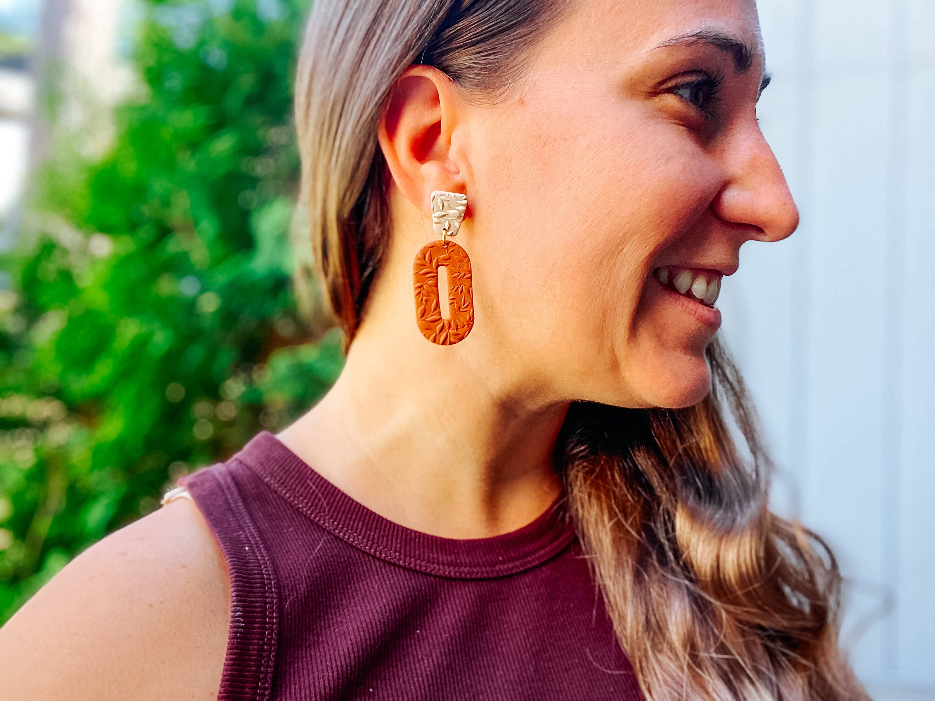 Lauren Likes Art - Wholesale Hoop Earrings - Boho Matte Hoop Earrings in Polymer Clay with 70s Nostalgia2