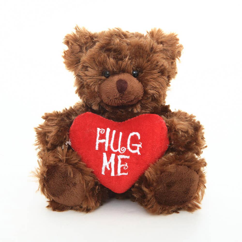 Plushland - Vendita all'ingrosso Peluche - Bambini e neonati - Orsacchiotto di San Valentino da 6" e 9" con un messaggio sul cuore che tiene in mano17