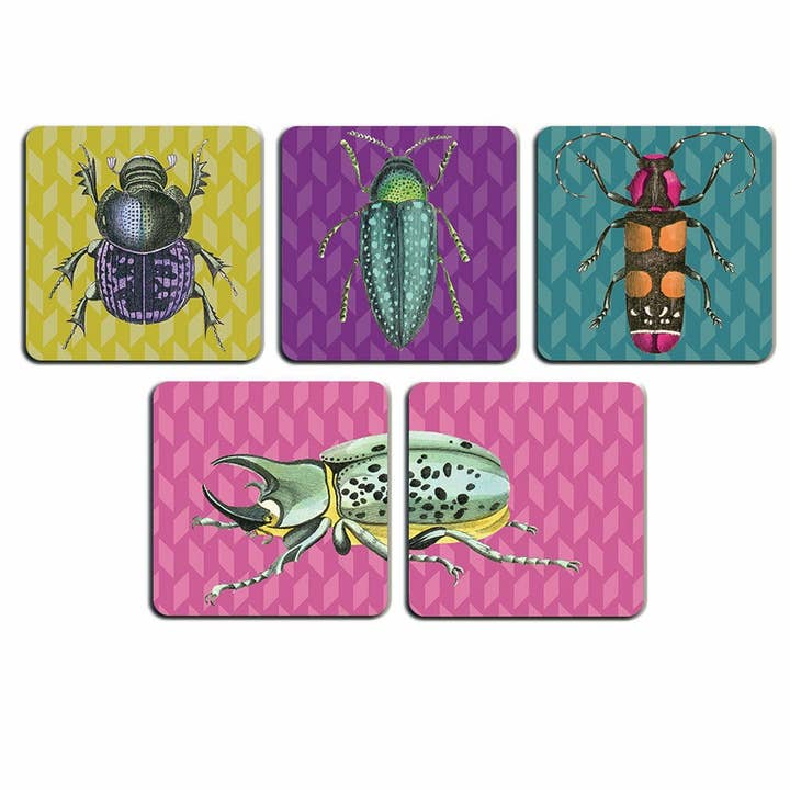 Set van 5 onderzetters voor kevers voor wholesale door Escapulario