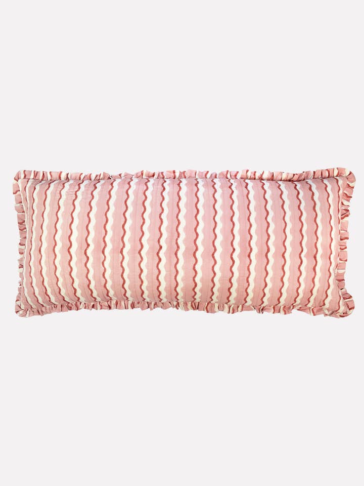 Cotton Quilted Frill Cushion | Wiggle | Floss | Bolster for wholesale by YONDER.