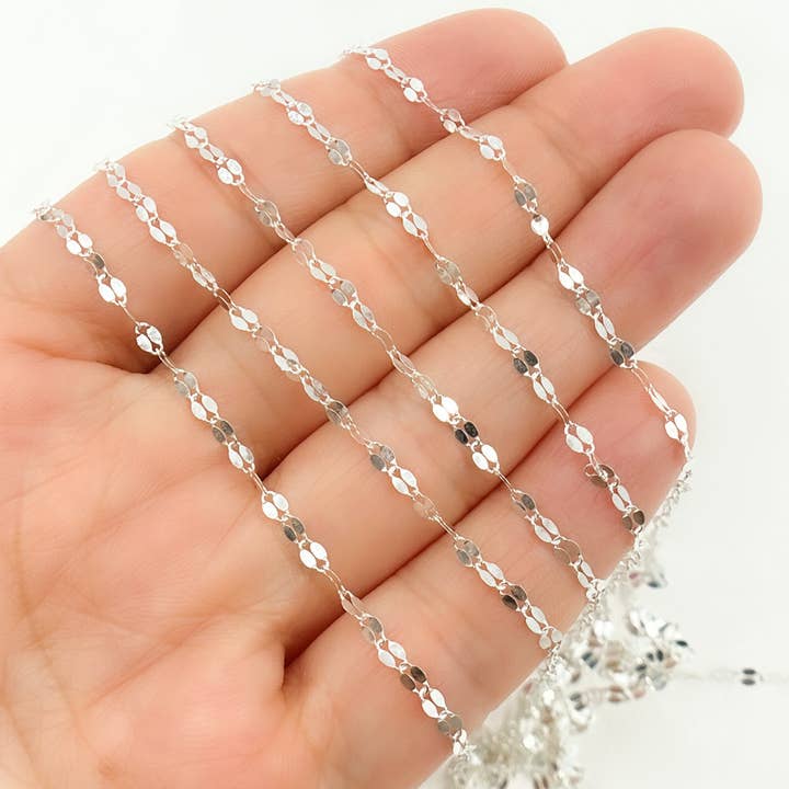 Jewels & Chains - Wholesale Link & Chain Necklace - 925 Sterling Silver Flat Marina Link Chain. V197SS