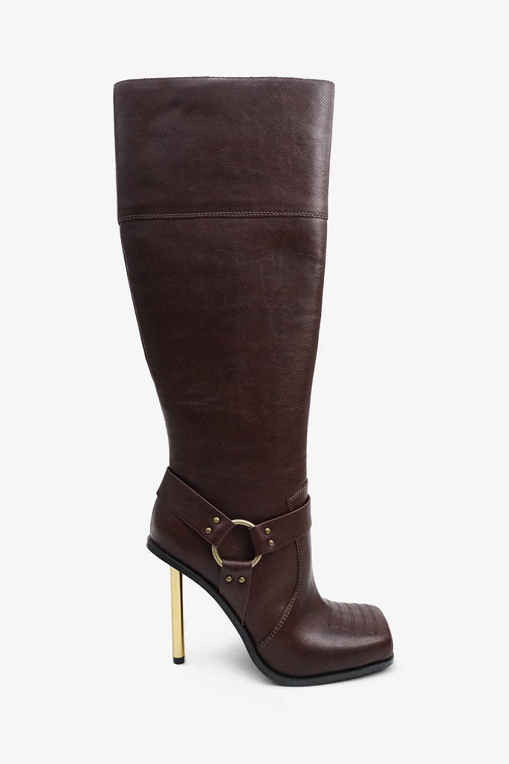 Lemonade Shoes – Engroshandel Støvler - Dame – ELLERY - Slanke Stiletto Knæhøje Støvler med Metalliske Accenter4