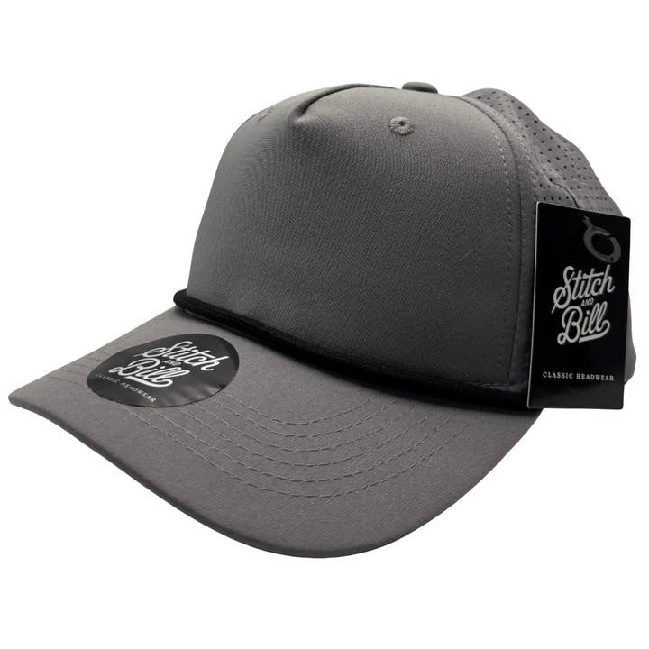 Stitch & Bill Hats - Wholesale Baseball Cap - Unisex - Performance 5 Panel Rope Baseball Cap Air Flow Men Women 15