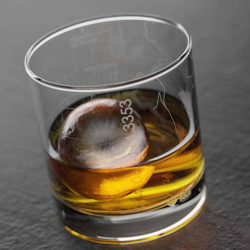 Well Told - Wholesale Drinking Glass/Cup - Whitefish, MT City Map - Etched Whiskey Rocks Glass3