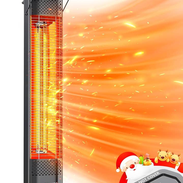 ShipItFurniture - Wholesale Outdoor Ornament/Decor - Outdoor Infrared Heater, 1500W 36Inch Electric Heater with 3 Heating Levels, Tip-Over & Overheat Protection, IPX5 Waterproof Tower Space Heater for Patio Backyard Garage Restaurant Home