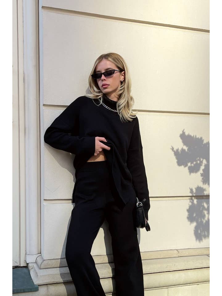 Sweetkama - Wholesale Knit Sweater - Women's - Ladies Solid Color Turtleneck Knit Sweater W0136