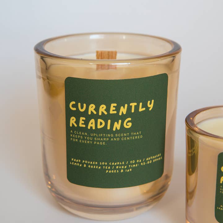 Pages and Ink - Wholesale Jar/filled candle - Currently Reading: Lemon & Green Tea Candle11
