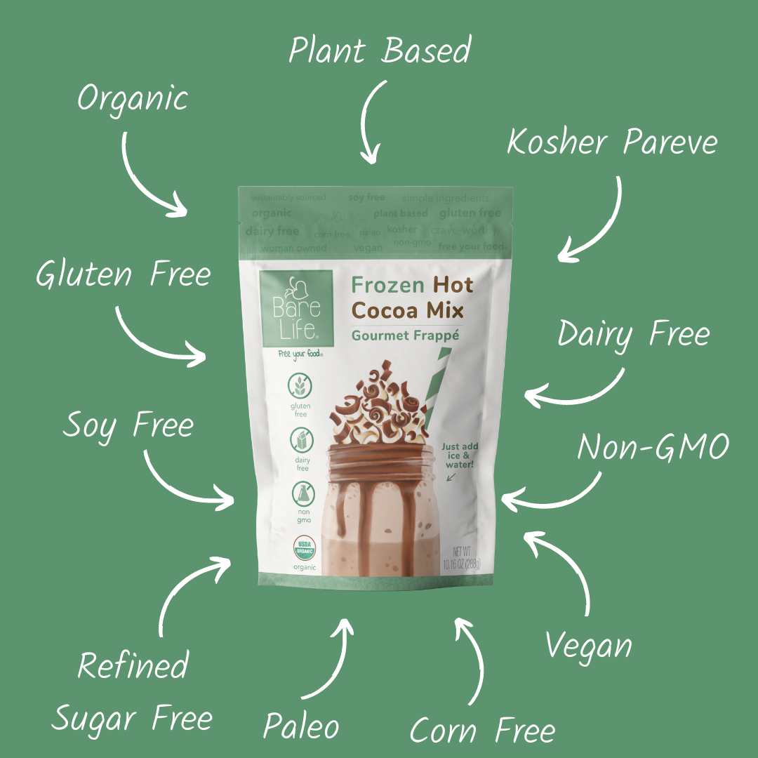 Bare Life - Wholesale Hot Cocoa Mix/Kit - Dairy Free & Vegan Frozen Hot Cocoa Mix, Gourmet Frappe3