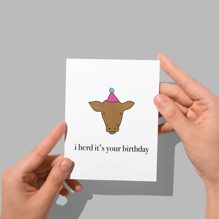 Punny & Cute Greeting Card - I herd it's your birthday for wholesale by Eastern Trend