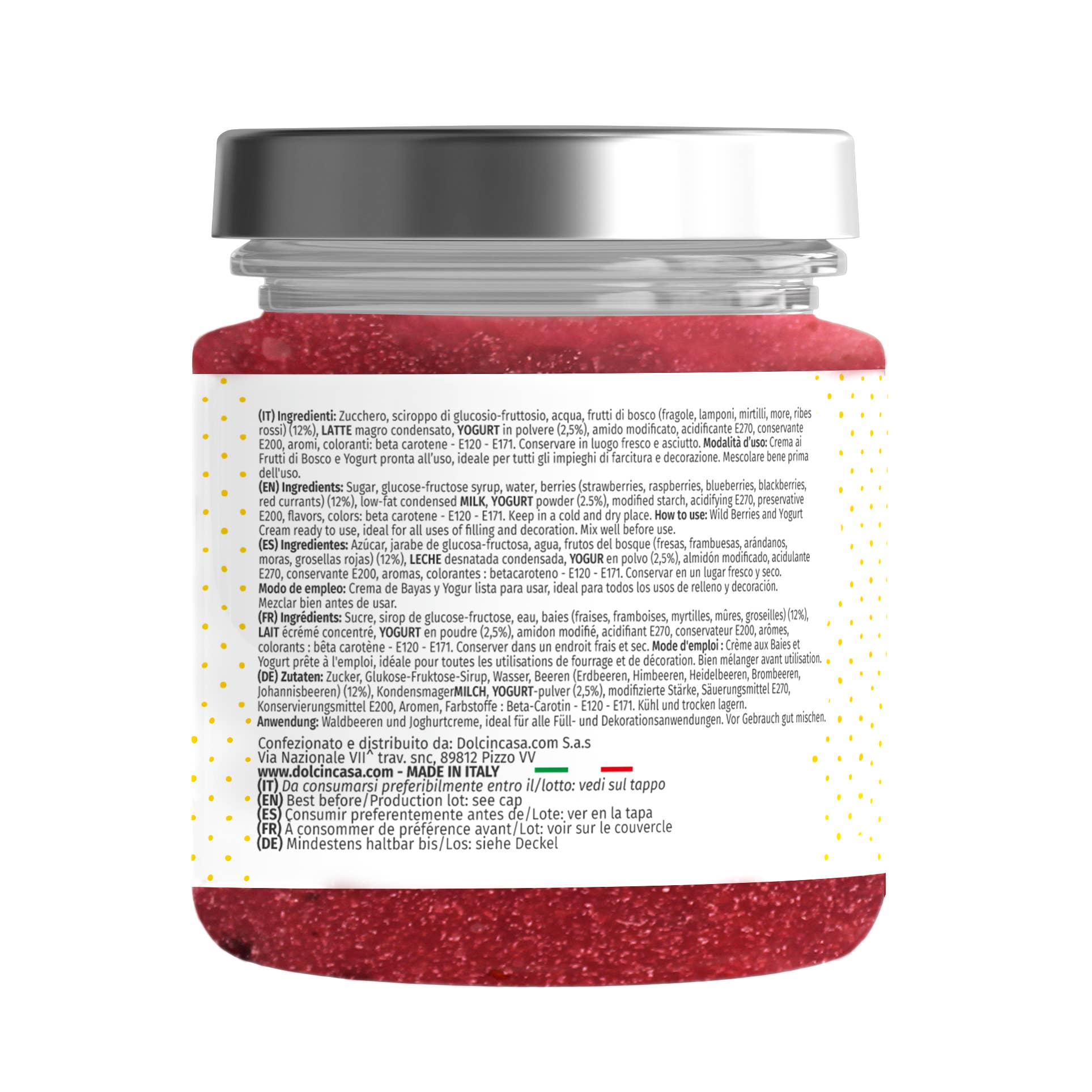 Dolcincasa.com - Wholesale Cake Mix - GLUTEN-FREE BERRY FRUIT AND YOGHURT SPREAD 200G2