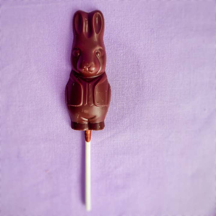 Mr. Bunny Easter Chocolate Lollipop for wholesale by McGuire Chocolate Company