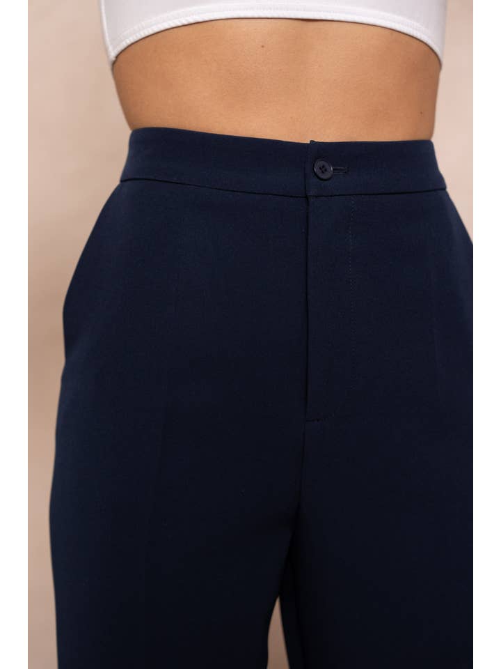 Attentif Paris – wholesale Byxor - Dam – Solid raka byxor med hög midja58