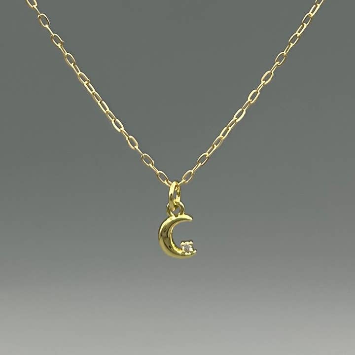 Something Silver - Wholesale Pendant/Charm Necklace - Celestial Crescent Moon Necklace0
