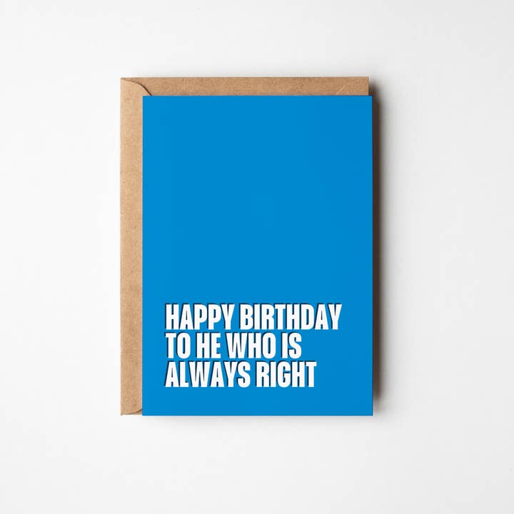 Buon compleanno a Colui che ha sempre ragione per la vendita all'ingrosso da parte di PulpKo