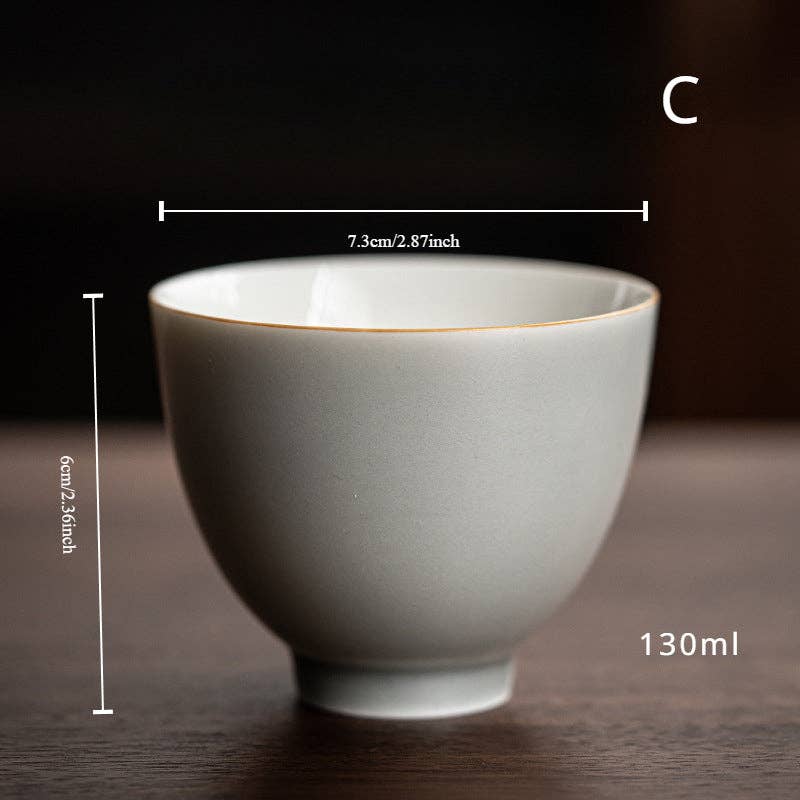 Gohobi （We cover U.S. import duties） - Vendita all'ingrosso Tazza da tè/caffè - Tazza da tè Gohobi, fatta a mano, colore: grigio ghiaccio2