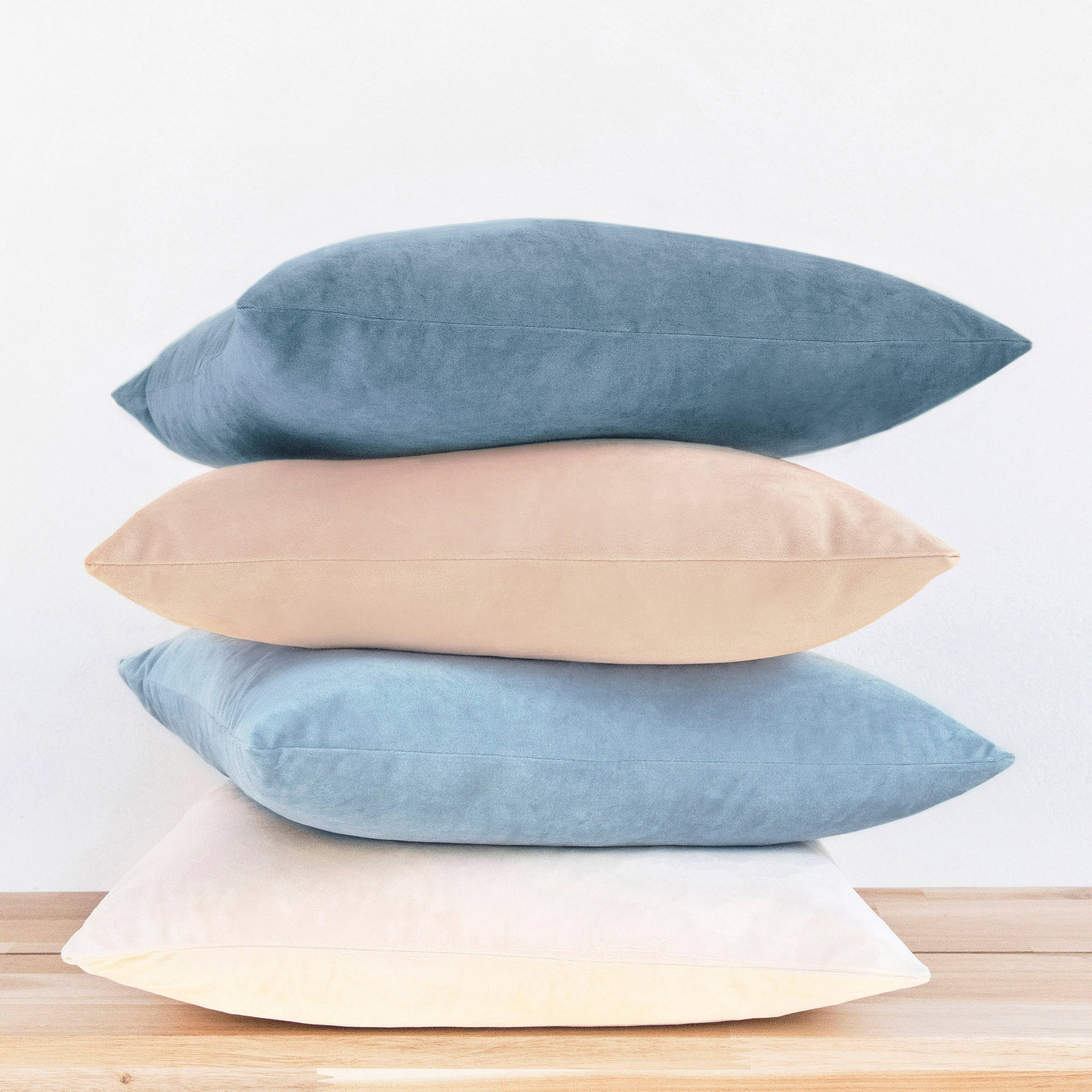 Monday Moose - Wholesale Throw/Decorative Pillow - Samara Pillow Covers (4-Pack) - Beige/Light Blue5