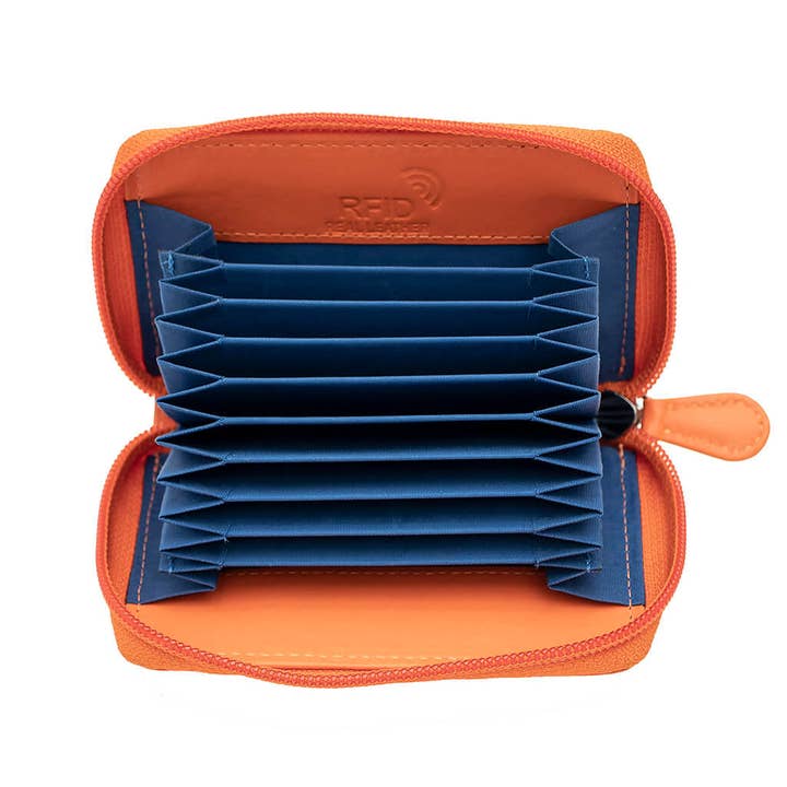 PRIMEHIDE - Wholesale Card Holder - Unisex - Concertina Leather RFID Credit Card Holder - 78037