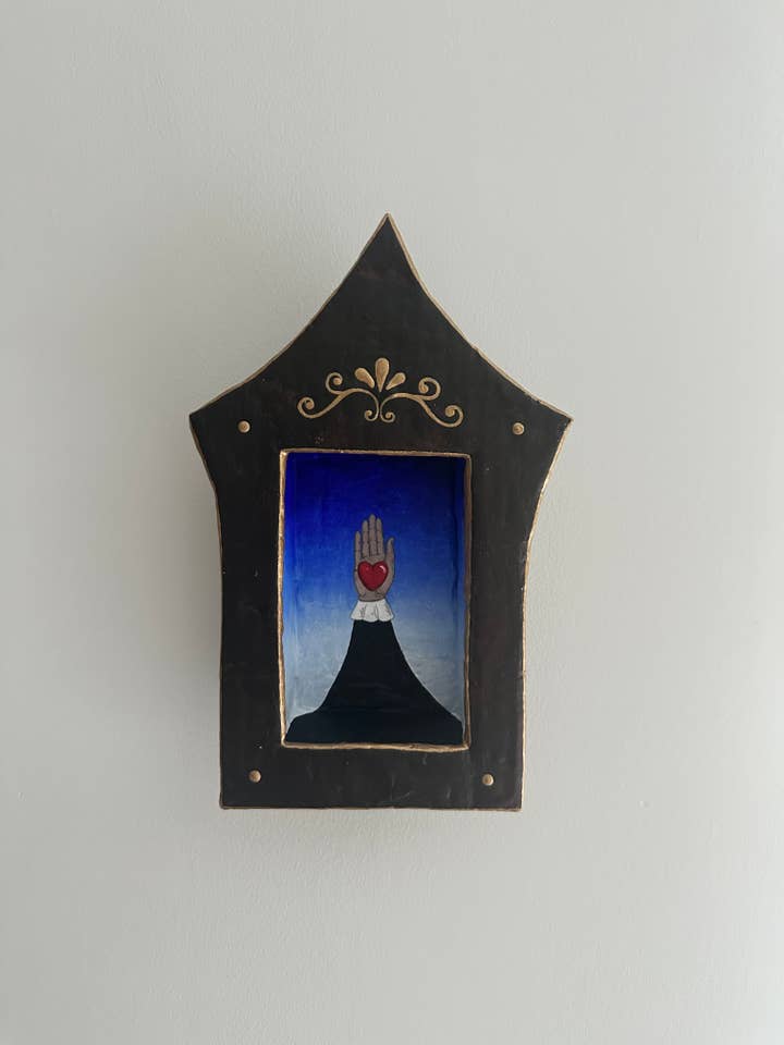 Held With Love Paper Mache Shrine - Handmade for wholesale by BeatriceLiveseyfineart