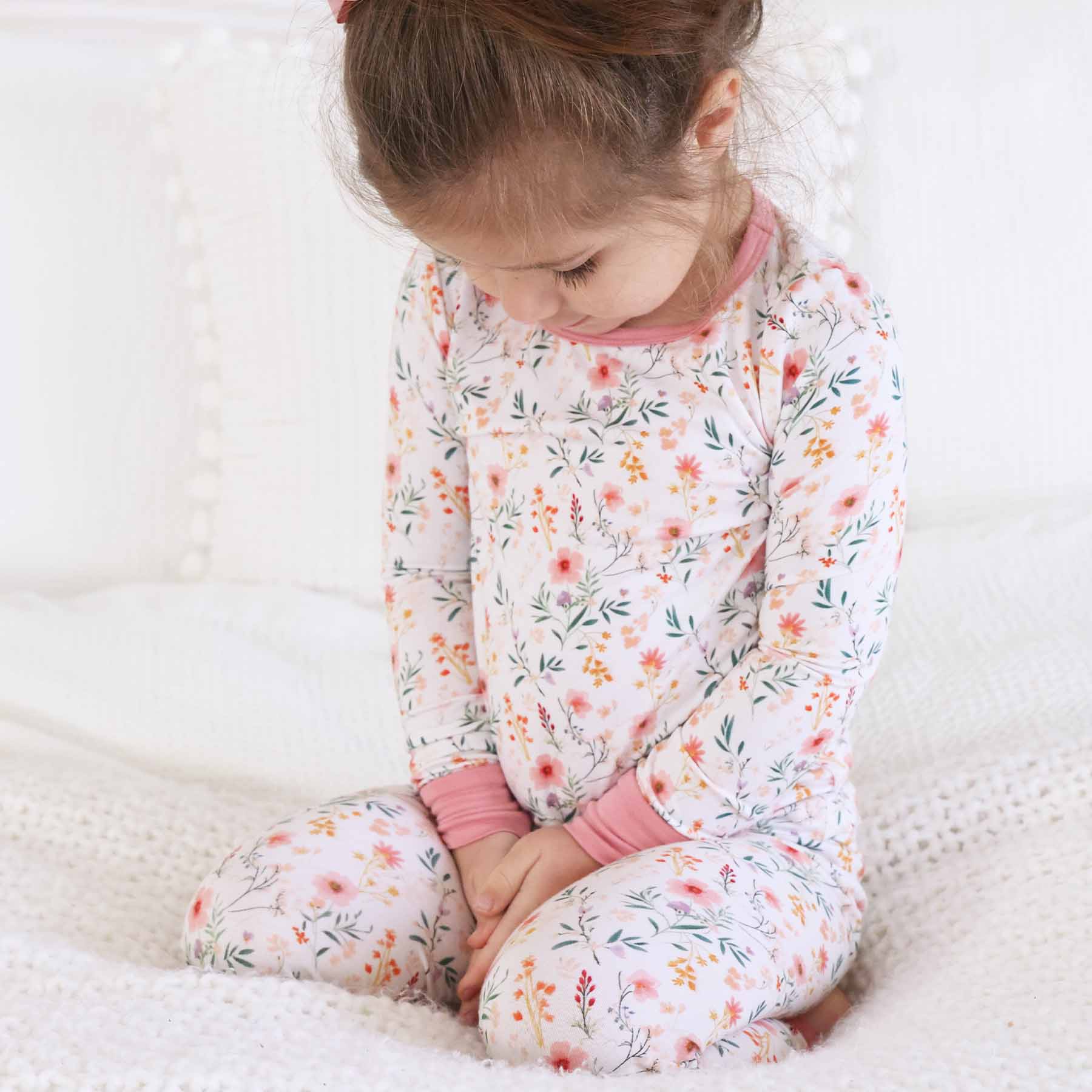 Caden Lane - Wholesale Sleepwear Set - Kids - Winnie's Wildflowers Two Piece Pajama Set8