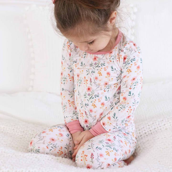 Caden Lane - Wholesale Sleepwear Set - Kids - Winnie's Wildflowers Two Piece Pajama Set8