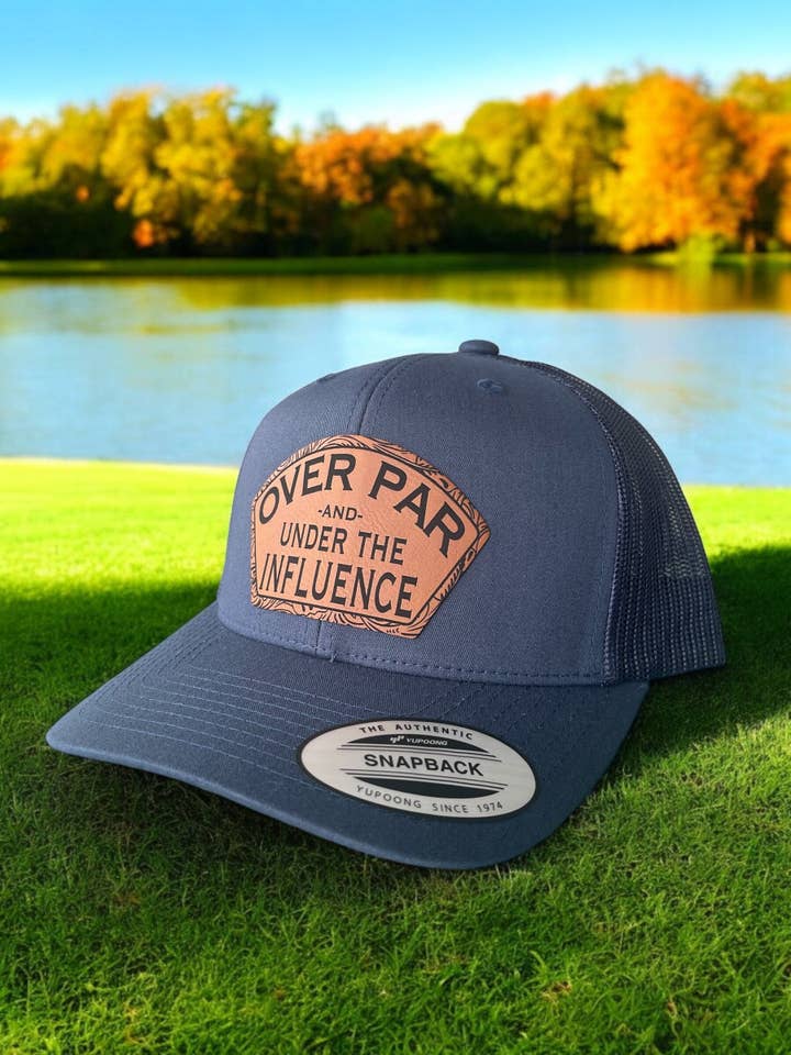 Over Par And Under The Influence Golf Hat for wholesale by BUBBLEHEAD INK